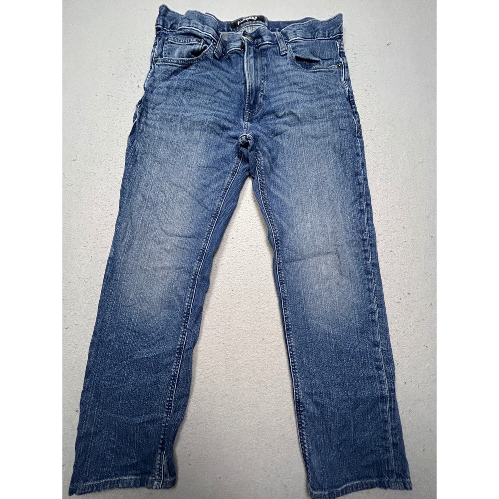Express Slim Straight Cotton Spandex Blue Denim Jeans 32x32 Mens